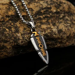 New Stainless Steel Men's Viking Spear Necklaces Vintage Rune Nordic Celtic Knot Pendants Fashion Jewelry Accessories Wholesale