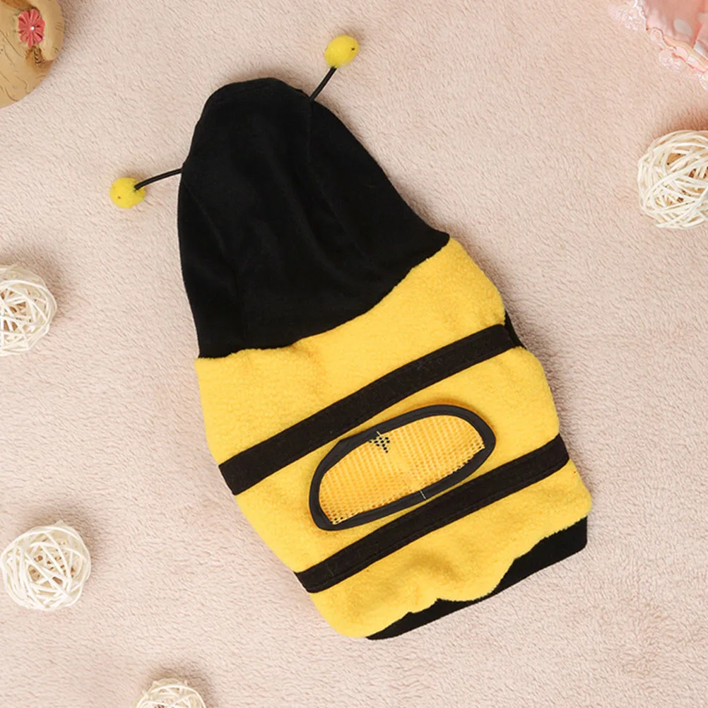 

Pet Bee Fleece Dog Funny Pet Bee Costume Apparel Dog Apparel Funny Halloween Outfit Small Cats Dogs Supplies Coat Jacket
