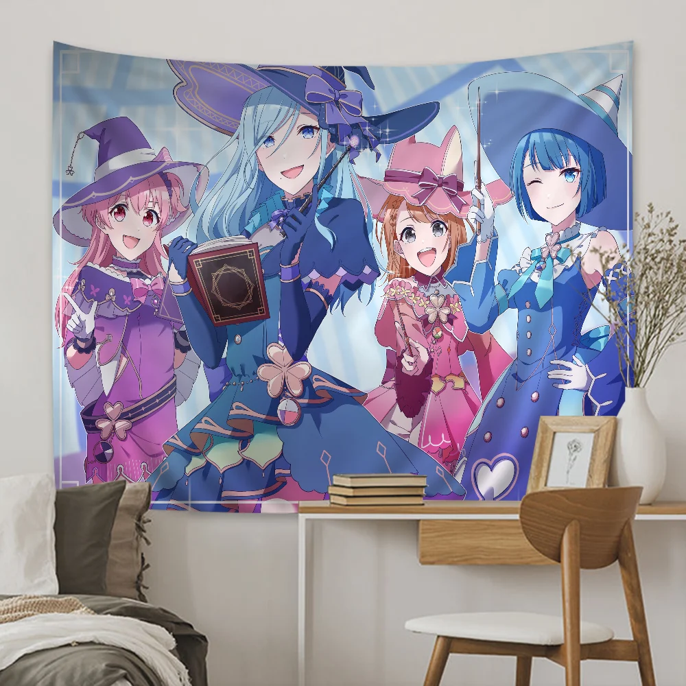 Projekt Sekai Tapestry Anime Gobelin Wiszący Tarot Hippie Dywaniki ścienne Dorm Wiszące prześcieradła ścienne