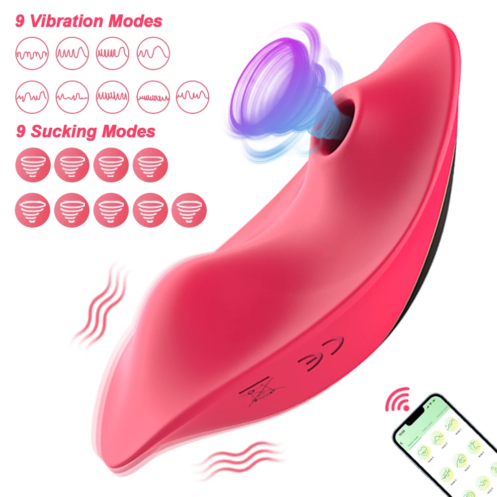 2 in 1 Sucker Vibrator Wearable Clit Sucking Vibrator Vagina Clitoris Stimulator Female Masturbator Sex Toy for Adults Couples