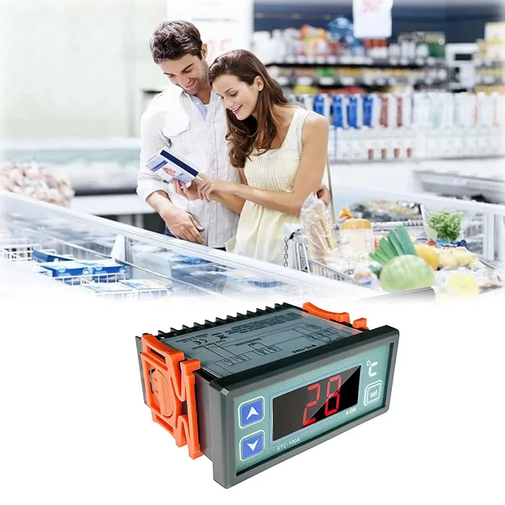 Cyfrowy regulator temperatury Stc-100A AC220V Termostat temperatury + czujnik NTC