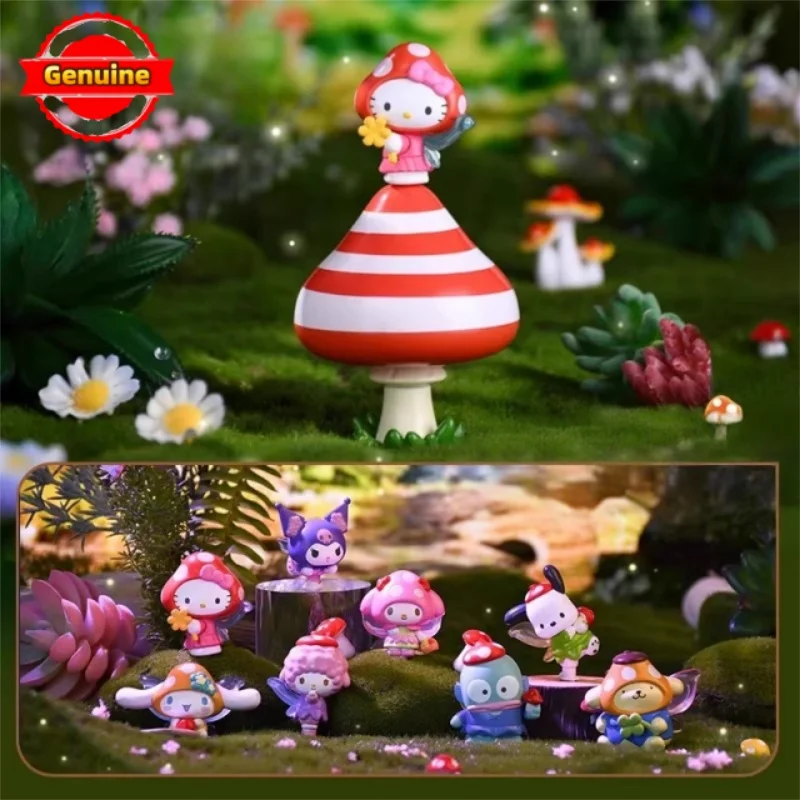 

Original In Stock Sanrio Family Mushroom Elf Series Blind Box Melody Pochacco Pcinnamoroll Exquisite Kid Festivel Memorial Gift