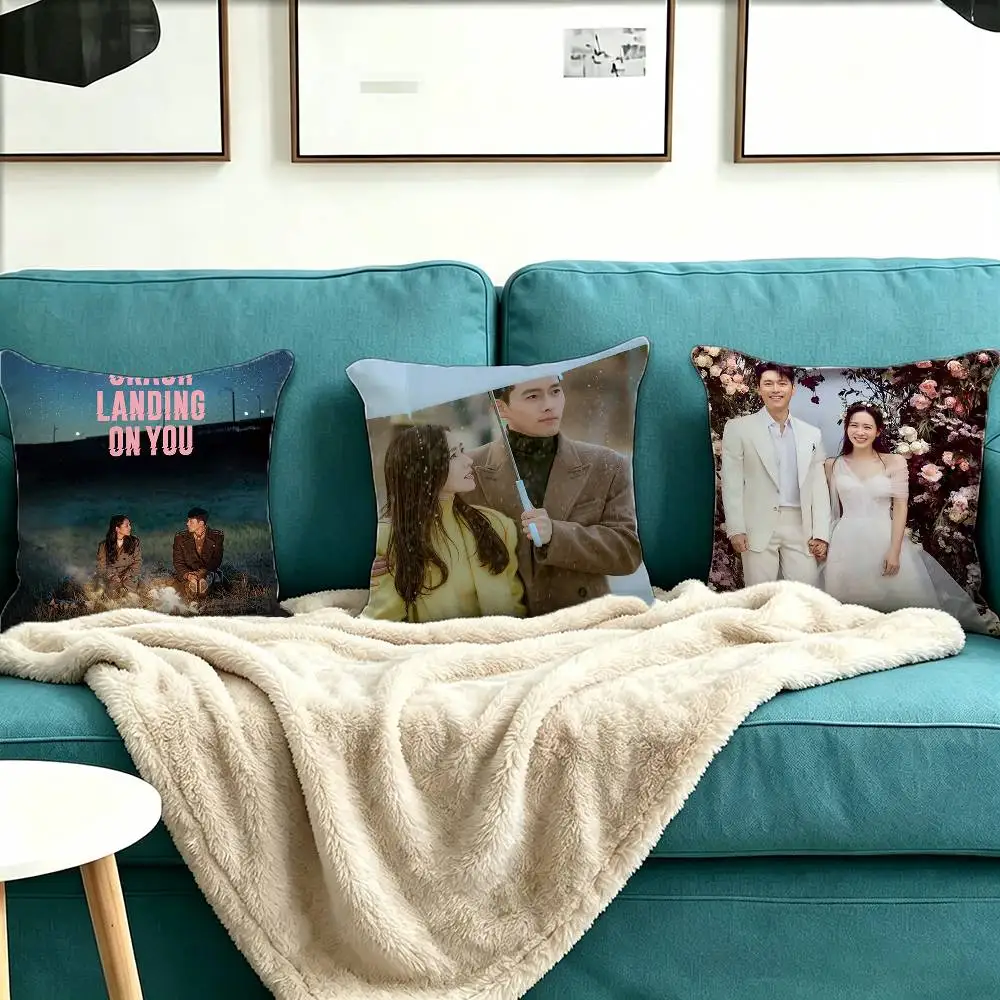 MOIVE Crash L-Landing On You Pillow Case Square Double-Sided Sofa Cushion Cover Bedroom Bedside Pillow