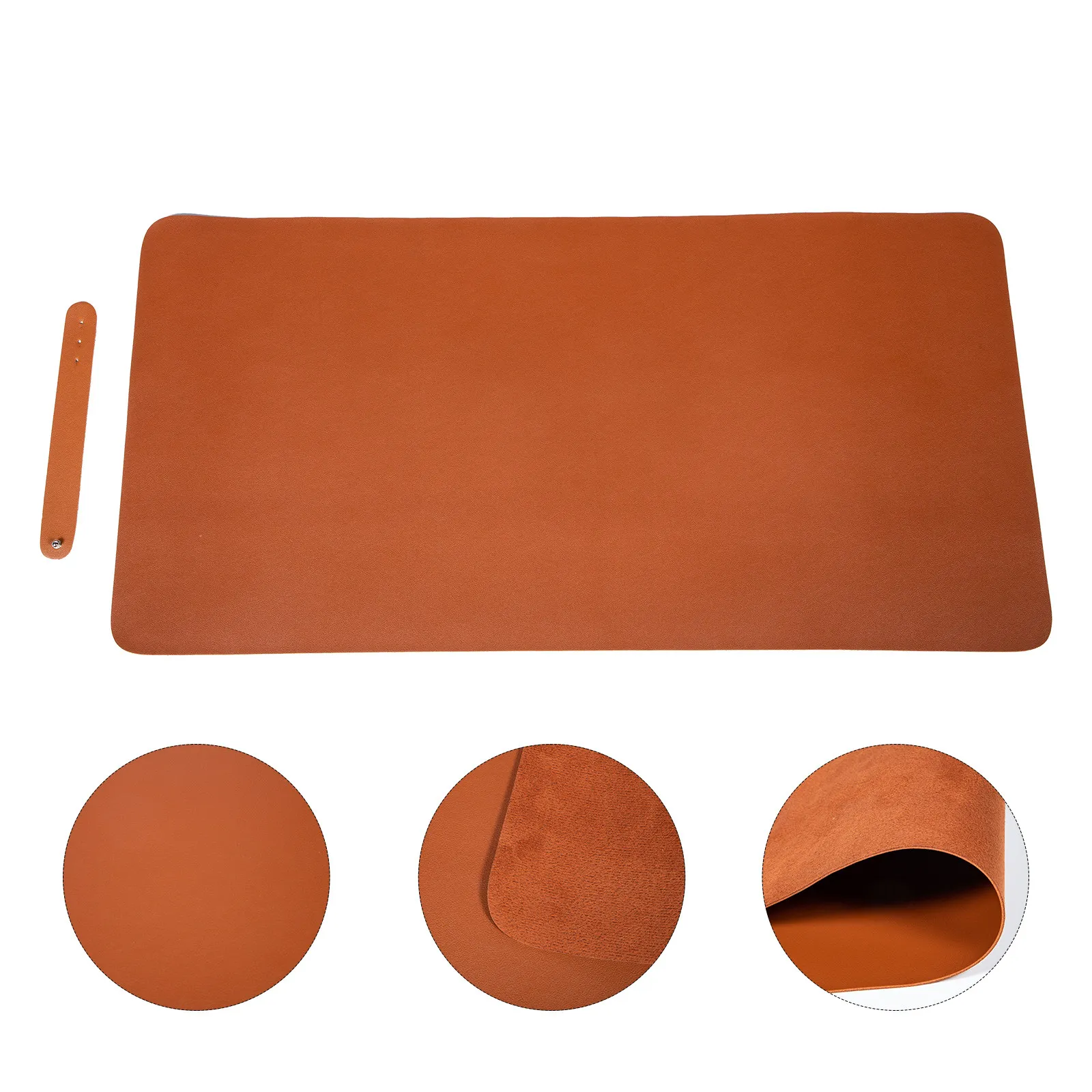 

Large PU Mouse Pad Compact Lightweight Portable Desk Mat with Anti Skid Base for Office Home Gaming Gift Use