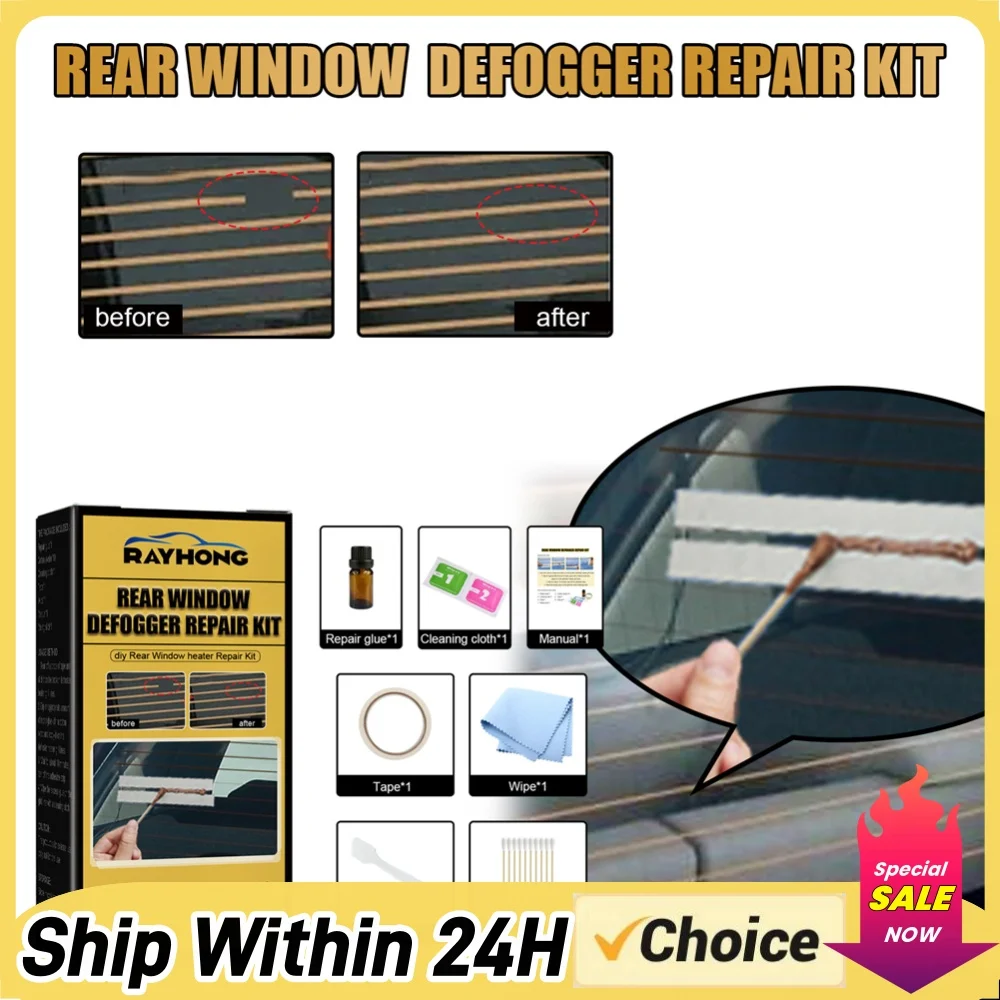 Repair Heater Grid Lines Car Rear Window Defogger Repair Kit DIY Quick Repair Scratched Broken Defroster Car Care Accessories