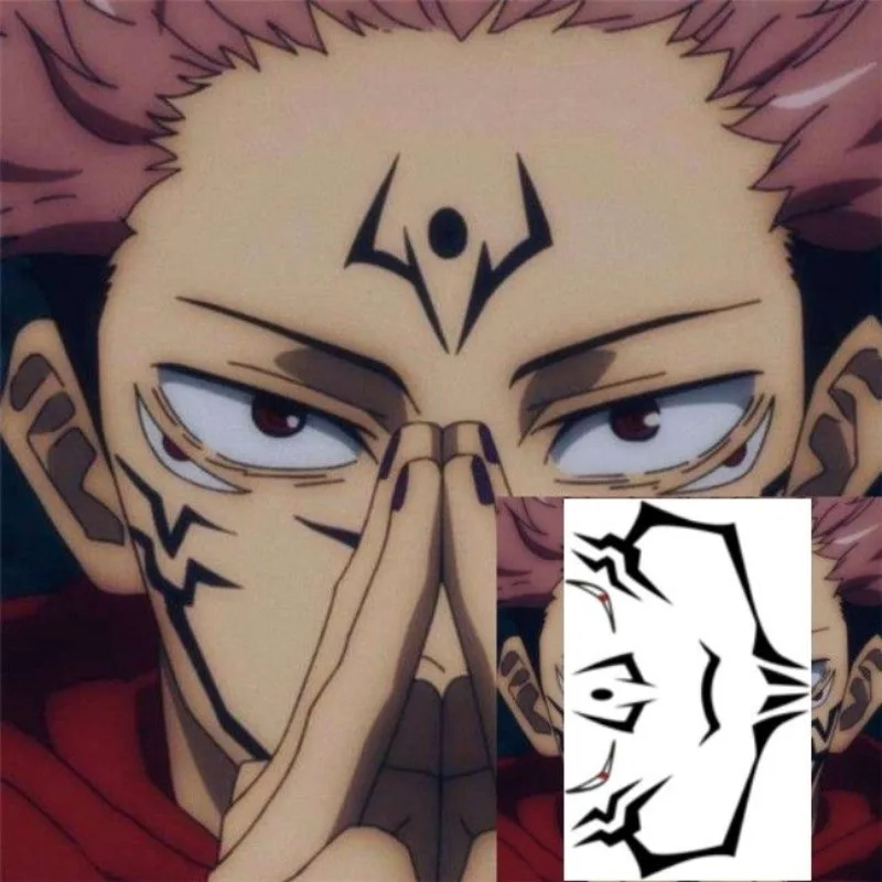 Jujutsu Kaisen Ryomen Sukuna Inumaki Toge Yuji Itadori Tattoo Stickers Waterproof Anime Peripherals Cute Cartoon Cosplay Props