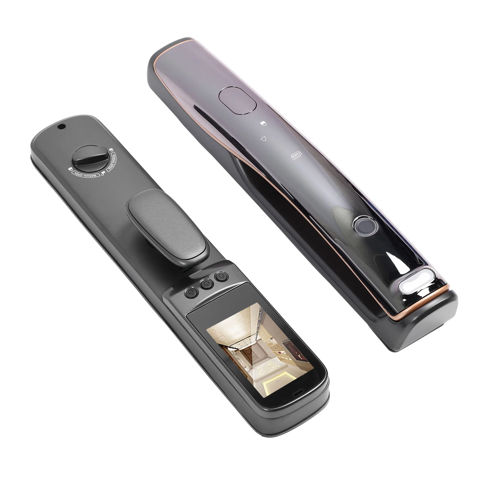 Keyless Entry Lock 20 Digit Password 3D Face Recognition Door Lock Accurate Recognition for Tuya 4.0inch  Screen for Office