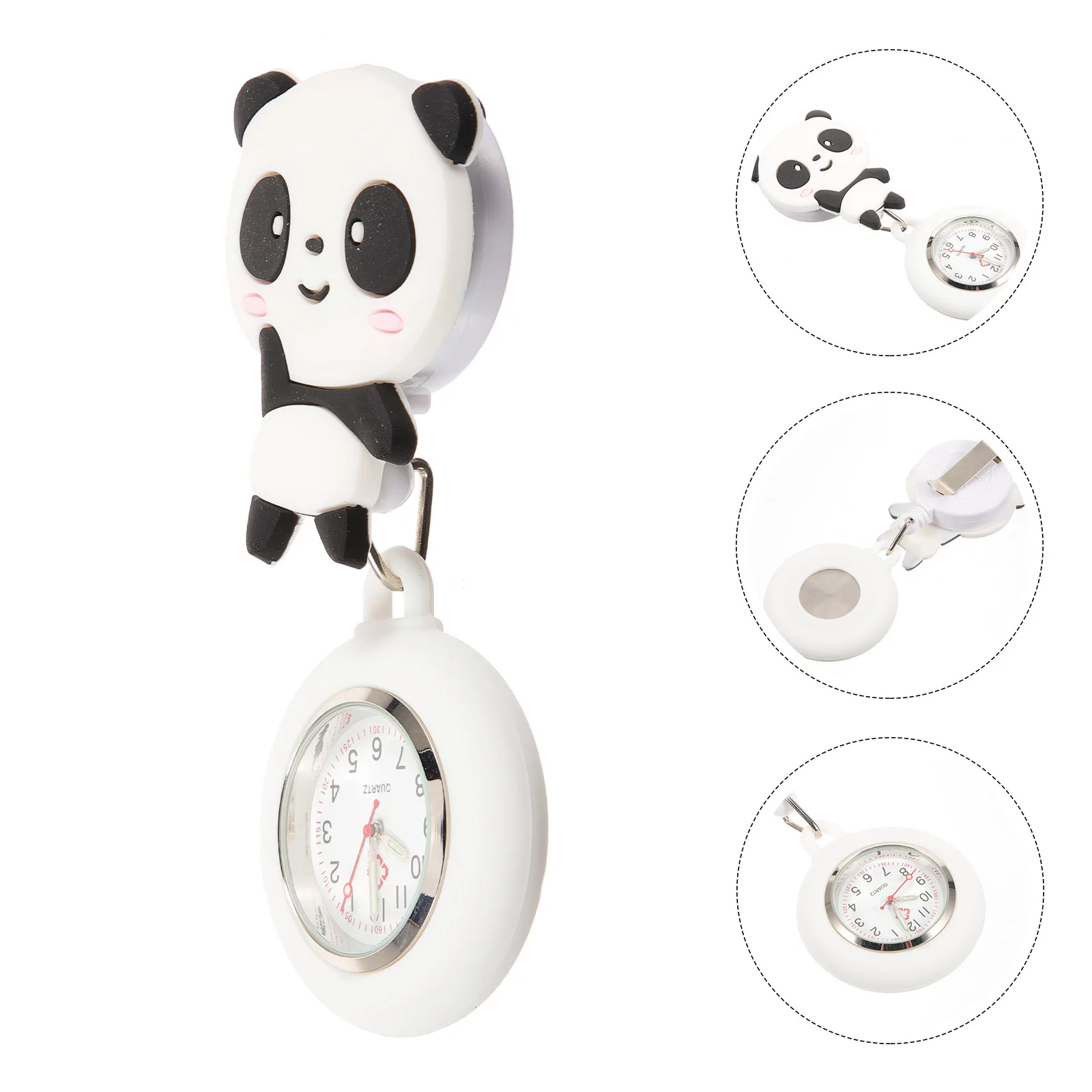 ساعة بمشبك للممرضات، ساعة معلقة للممرضات قابلة للسحب مع موضوع طبي مثالي لمحترفي الرعاية الصحية