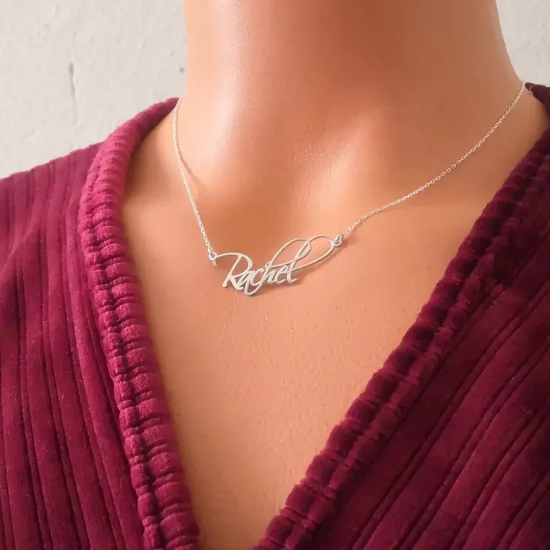 

Personalized Name Necklace - Silver Necklace - Custom Necklace - Minimalist Name Necklace - Dainty Necklace - Best Seller Neck