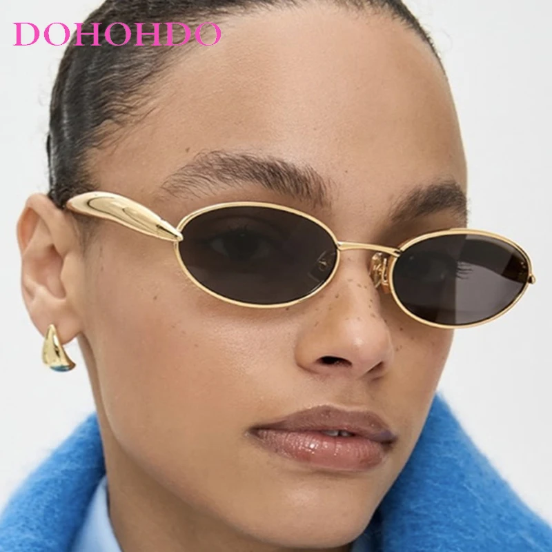 

Vintage Small Oval Punk Metal Sunglasses Women New Personality Steampunk Sunglass Man Driving Travel Eyewear Female UV400 Ladies