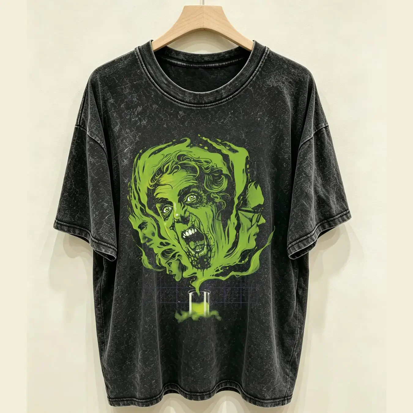 washed T Shirt Fright Rags Reanimator XL long or short sleeves vintage Washed designer clothes Stretched Slightly Comfortable