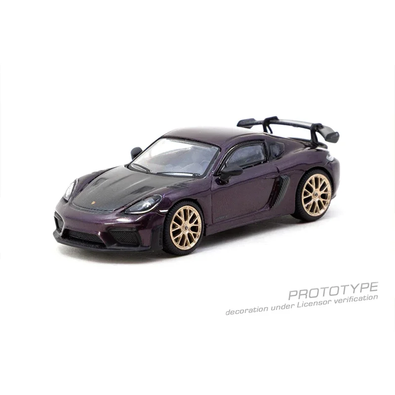 PreSale TW Porsche 1:64 Cayman GT4RS Amethyst Metallic Diecast Car Model Collection Toys Tarmac Works