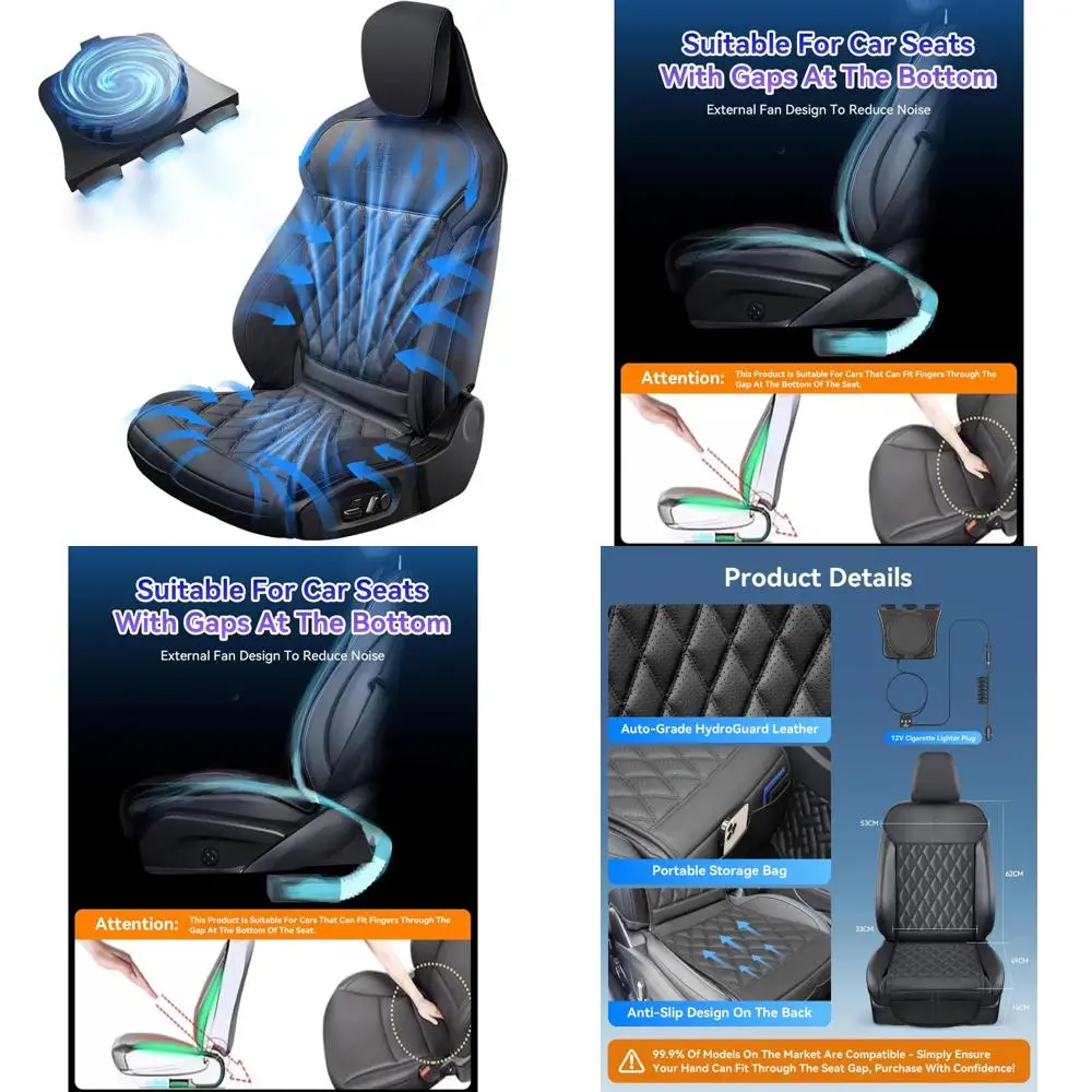 

Чехол на переднее сиденье автомобиля с воздушным всасыванием, охлаждающая подушка для автомобильного сиденья с циркуляционной вентиляцией 12 В, летняя охлаждающая подушка сиденья