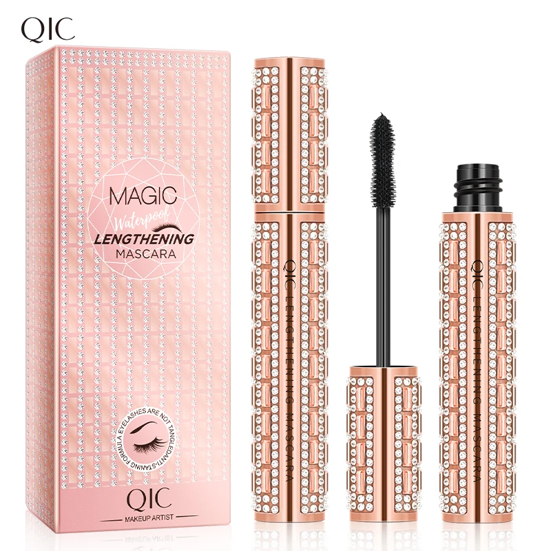 Mascara di lusso impermeabile con ricciolo Super lungo, estensione spessa e drammatica a prova di sbavature ciglia Elongate trucco