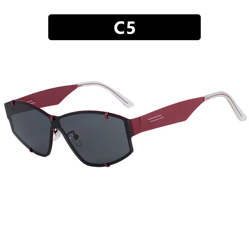 Fashion Rimless ins Style Sunglasses Stage Performance Sunglasses Trends Street Style Outdoor Beach Outing Sunglasses 2024 New