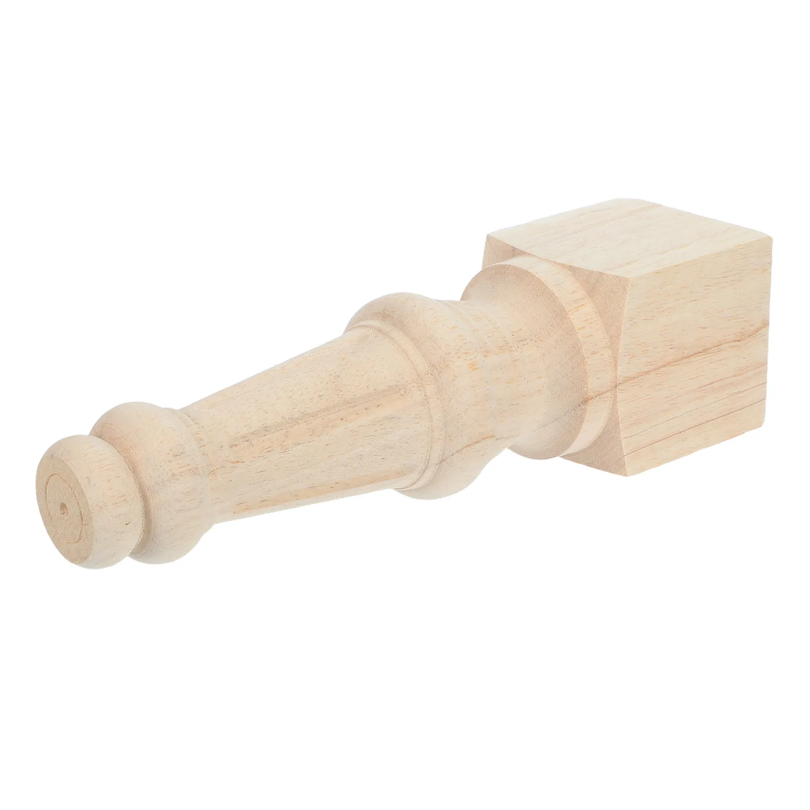 Wooden Carved Furniture Leg 9.5in Long European Style Unfinished Solid Wood Table Leg for DIY Dining Table Desk Cabinet Wood