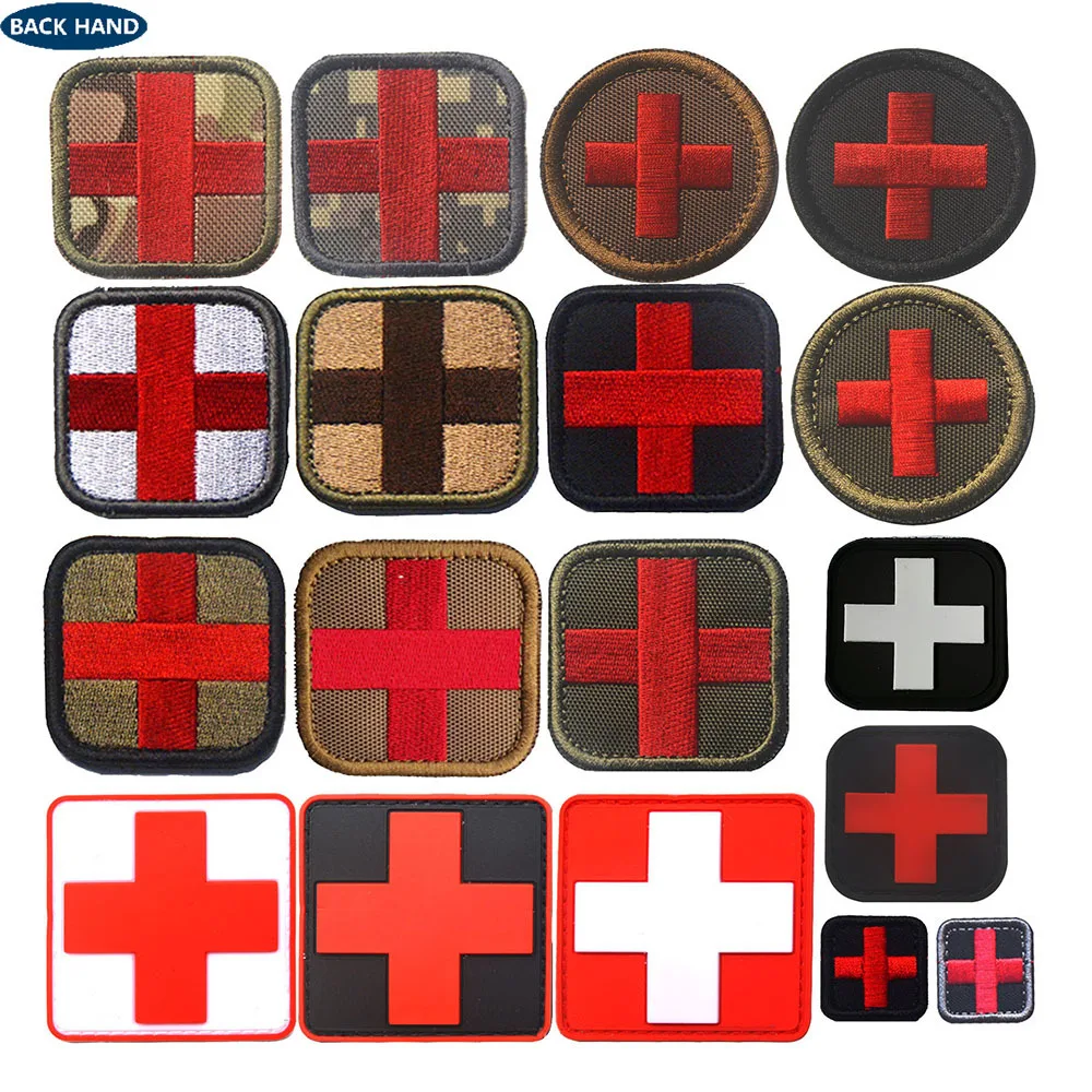 Emergency Rescue Kit Sticker Reflective Luminous Badge Medical First Aid Kit Sticker Military Patches for Clothing Sewing Patch