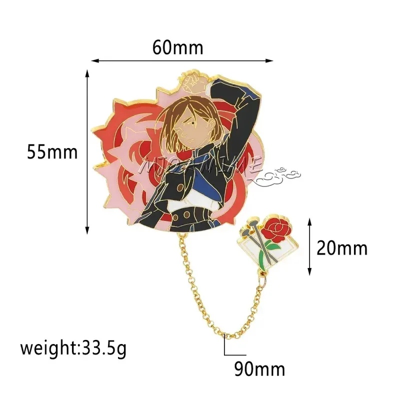 Anime Jujutsu Kaisen 코스프레 의상 Kugisaki Nobara 문신 소녀 여성 복장 유니폼 풀 세트 가발 키 체인 소품