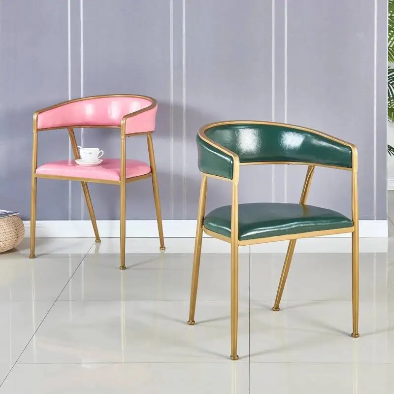 Sillas De comedor De relajación, diseño De Metal, salón, oficina, sillas De comedor verdes, salón alto, Sillas De Oficina, muebles De lujo