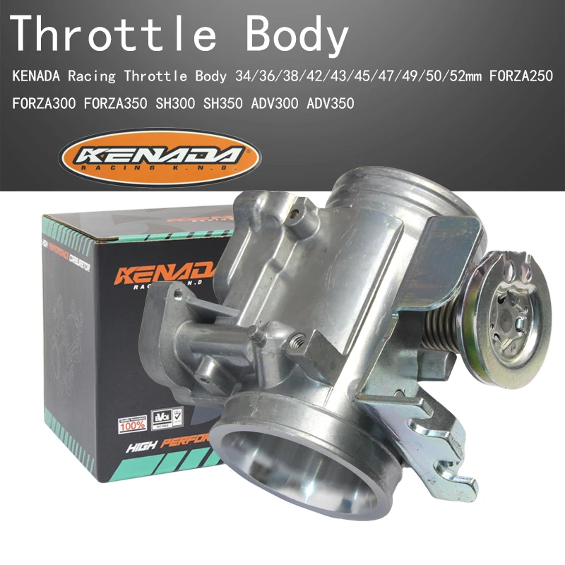 

KENADA Racing Throttle Body For 34/36/38/42/43/45/47/49/50/52mm FORZA250/300/350 SH300/350 ADV300/350