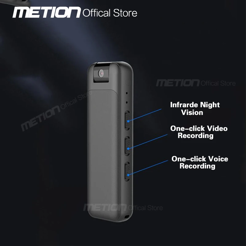 Mini câmera corporal digital full hd 1080p, câmera de movimento, visão noturna, gravador de vídeo dv, portátil, aplicação da lei, conferência