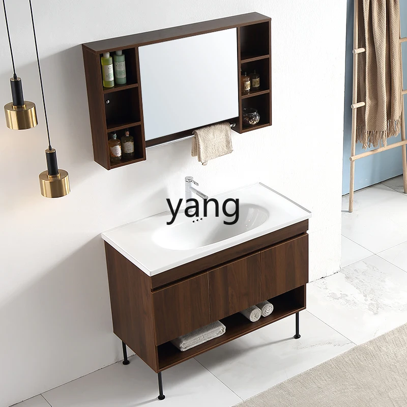 xyy1 solid wood light luxury bathroom cabinet combination bathroom washbasin cabinet floor washstand