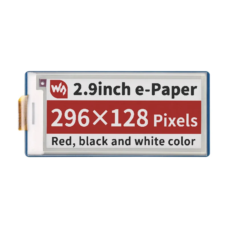 Waveshare-Módulo de pantalla de tinta electrónica de papel electrónico (B) de 2,9 pulgadas para Raspberry Pi Pico, 296 × 128 píxeles, rojo/Negro/Blanco, interfaz SPI