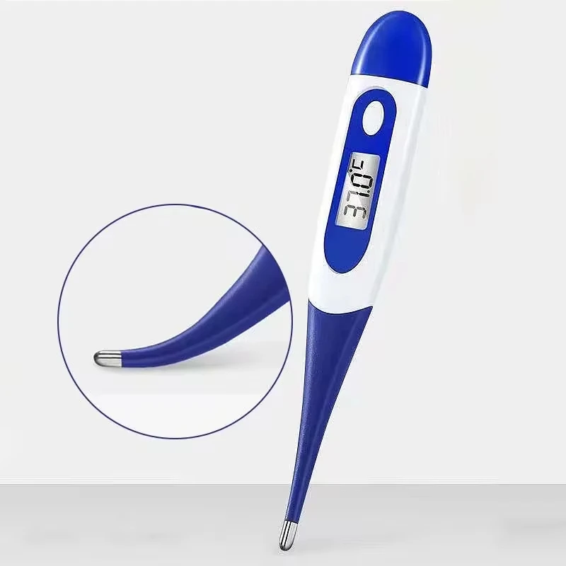 Therye.com-Thermomètres numériques électroniques à tête souple pour adultes et enfants, mesure de la température buccale et des ati elles, ménage, fièvre