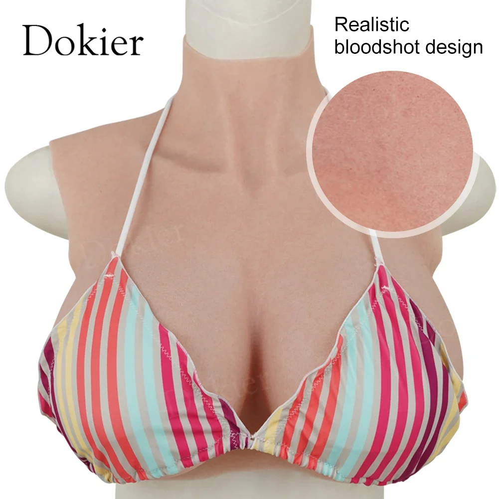 

Dokier Realistic Silicone Breast Forms for Transgender Sissy Drag Queen Crossdresser Cosplay Fake Boobs Tits Breastplates