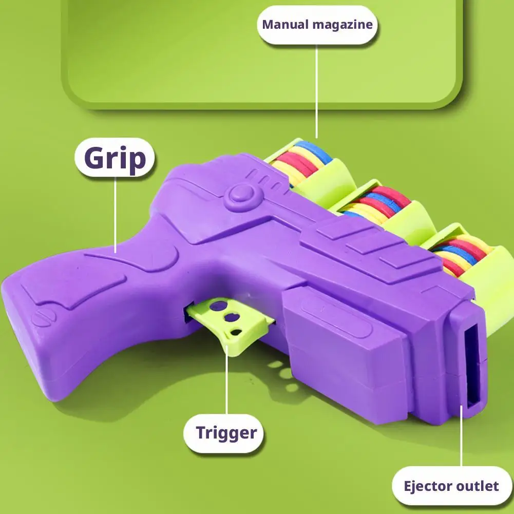 Pistolets à soucoupe volante pour enfants, lanceur de disque volant de carotte, jouet de sécurité EVA, pistolet à disque volant, jouets de jeu de plein air pour enfants