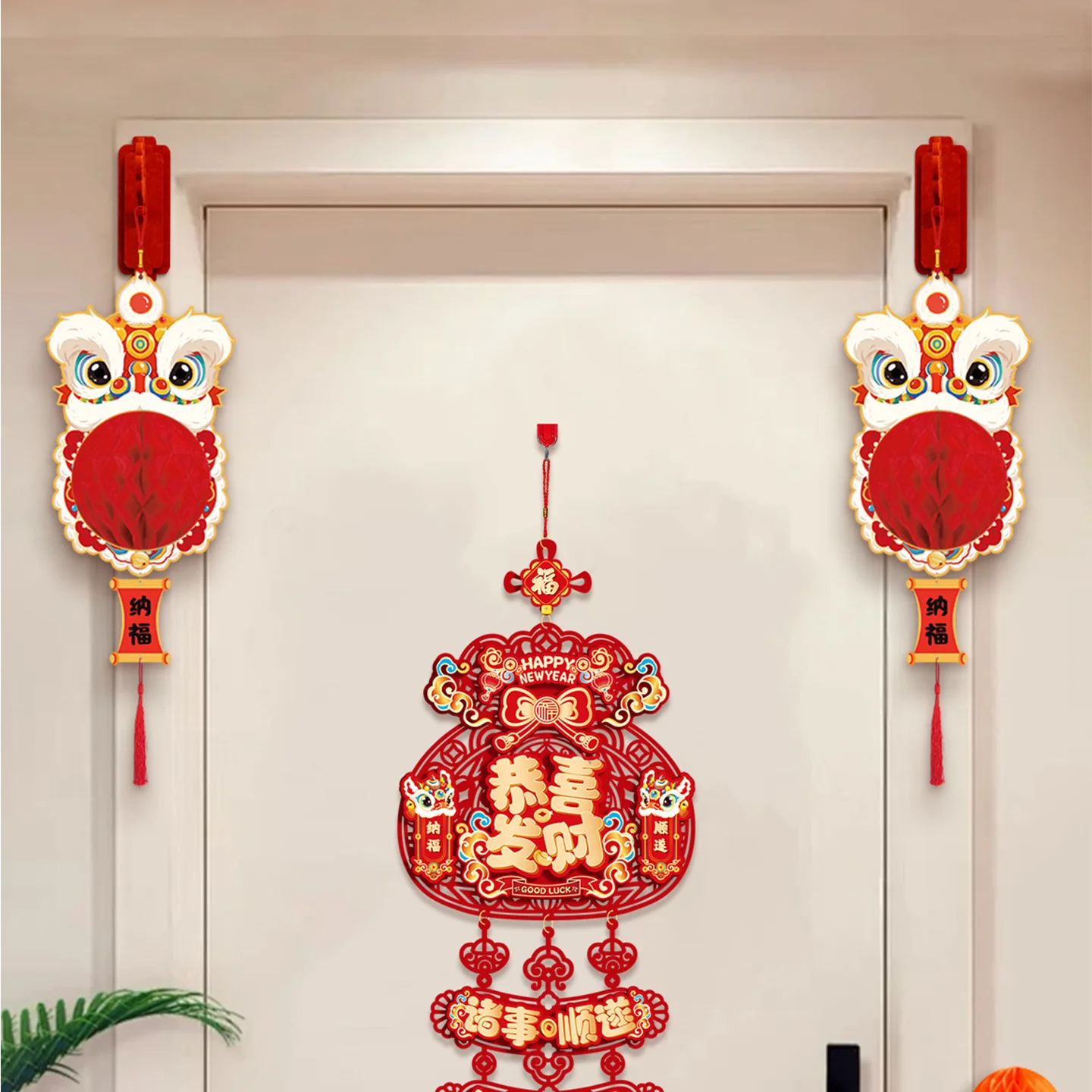 New Year's Decorative Honeycomb Lantern Pendant 2026 New Spring Festival Pendant Living Room