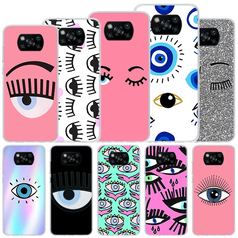 Ferragnies Eyes Chiara Soft Case For Xiaomi Poco X6 X5 X4 X3 Nfc F6 F5 Pro Phone Cover F4 Gt F3 F2 F1 M5S M4 M3 M5 Funda Coque X