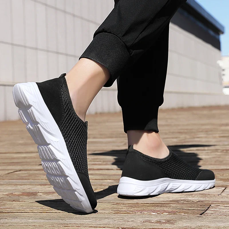 YRZL Herren-Sneaker, leicht, atmungsaktiv, Air-Mesh, lässige Laufschuhe, rutschfest, bequem, Slip-on-Sneaker für Herren – Detail 17