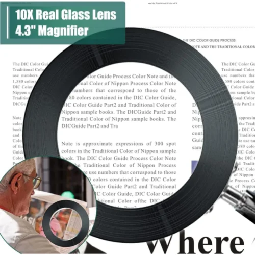 Magnifying Glass Desk Light Magnifier LED Lamp Reading Lamp With Base& Clamp 10X
