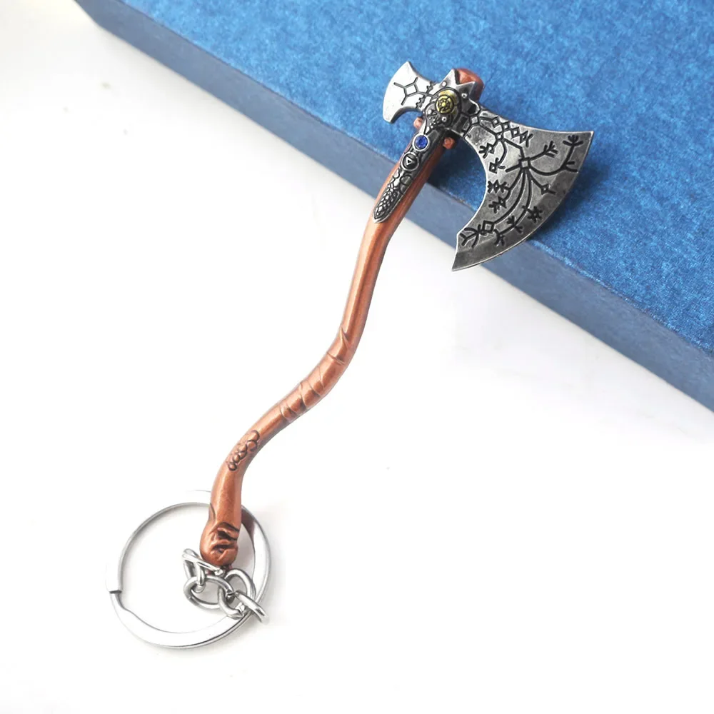 Gott des Krieges Ragnarok Kratos Die Klingen von Chaos Leviathan Axt Klinge von Olympus Keychain Halskette Spiel Cosplay Zubehör Schmuck