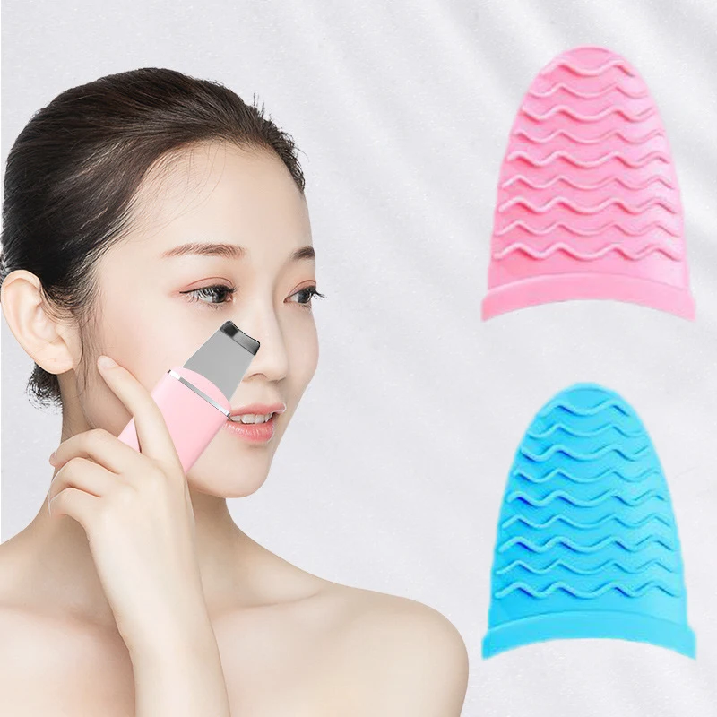 1Pc Dustproof Silicone Cover For Ultrasonic Skin Scraper Blackhead Remover Facial Scraper Deep Facial Cleaning Beauty Lifter