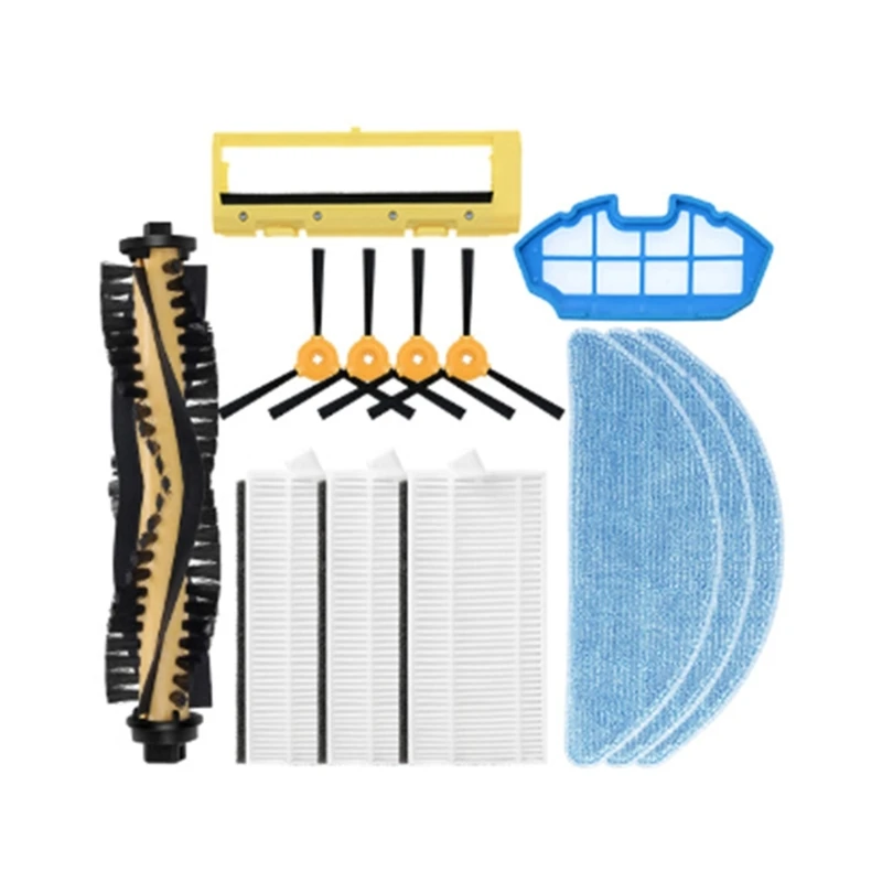 For Koovs N79S/DN620/500 Robot Vacuum Cleaner Spare Part Main Brush Edge-Sweeping Brush Hepa Filter Bundle Anti-Allergen