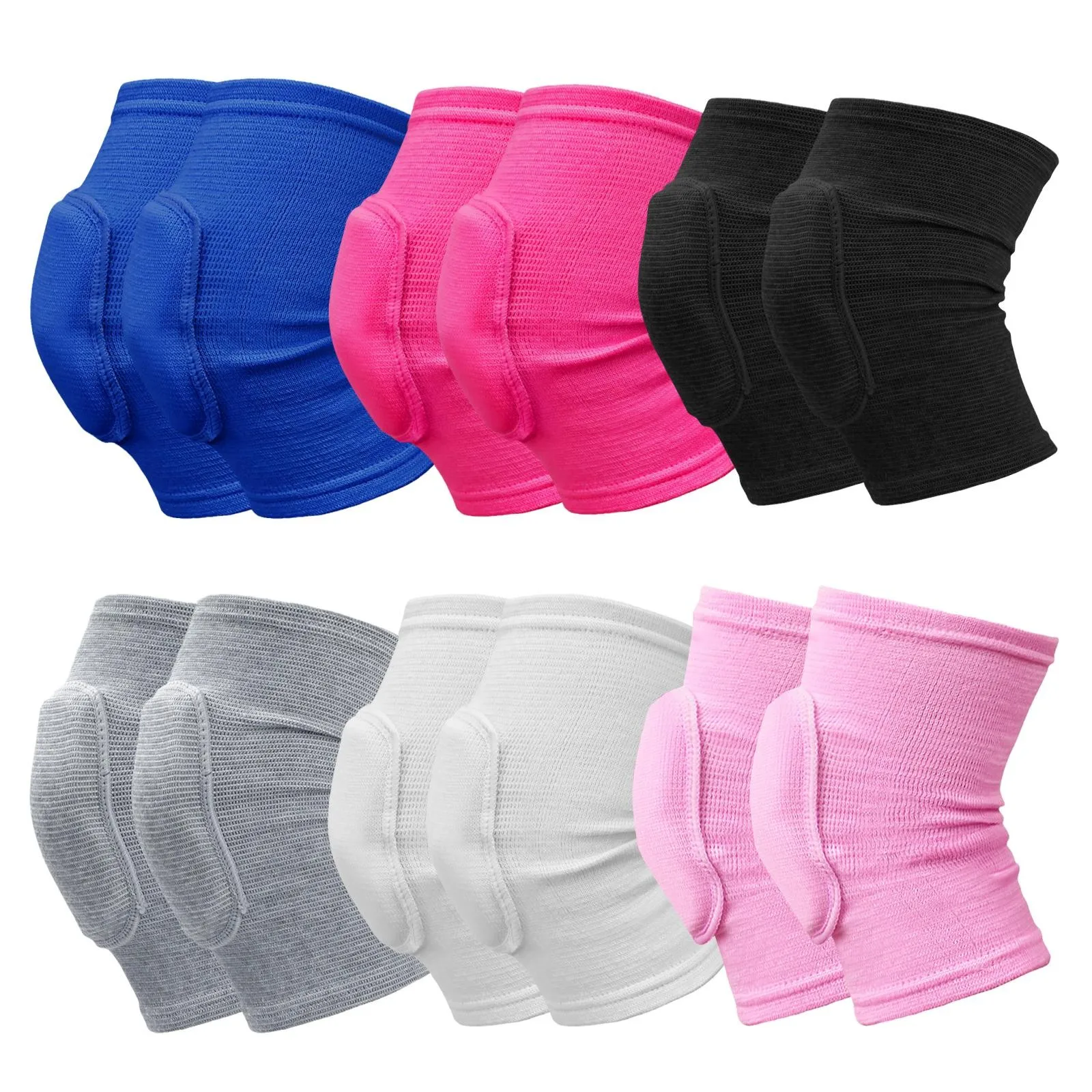 2 Stück Sport-Kompressions-Knieschützer, elastischer Knieschutz, verdickter Schwamm, Kniebandage, Unterstützung für Tanzen, Workout, Training – Detail 4