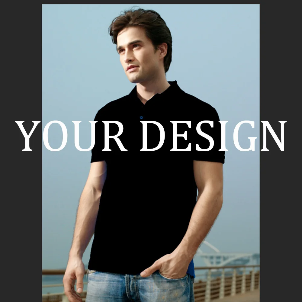 

Customize your own design unisex T-shirt POLO Shirt for Men Customize your print photo logo T-shirt DIY Graphic T-shirt