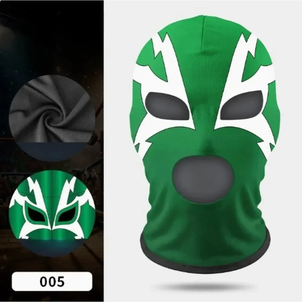 Máscara de Boxeo, Máscara de Lucha Libre, Máscara Elástica de Seda de Leche, Tela Lycra Estampada, Disfraz de Halloween, Máscara para Fiesta de Disfraces