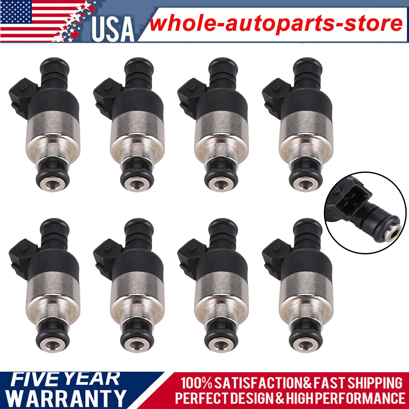 

8Pcs Remanufactured Fuel Injectors 17095004 For Chevy Camaro Corvette C4 Impala SS 5.7L LT1 V8 17121068 Nozzle Set