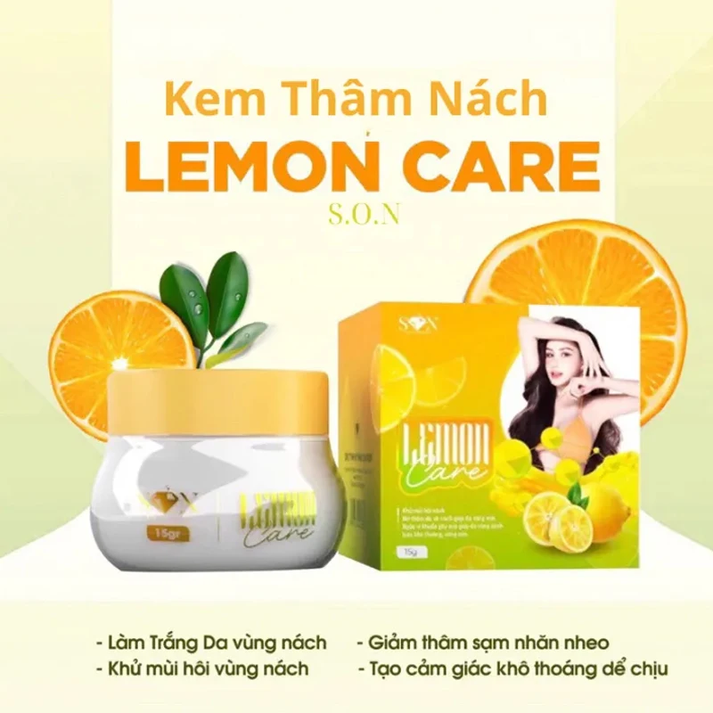 Kem Thâm Nách Lemon Care SON Cosmetic, Dưỡng Trắng Giảm Thâm Khử Mùi Hôi Vùng Nách, Tri tham nach co tien Son hag chính hãng 1bo