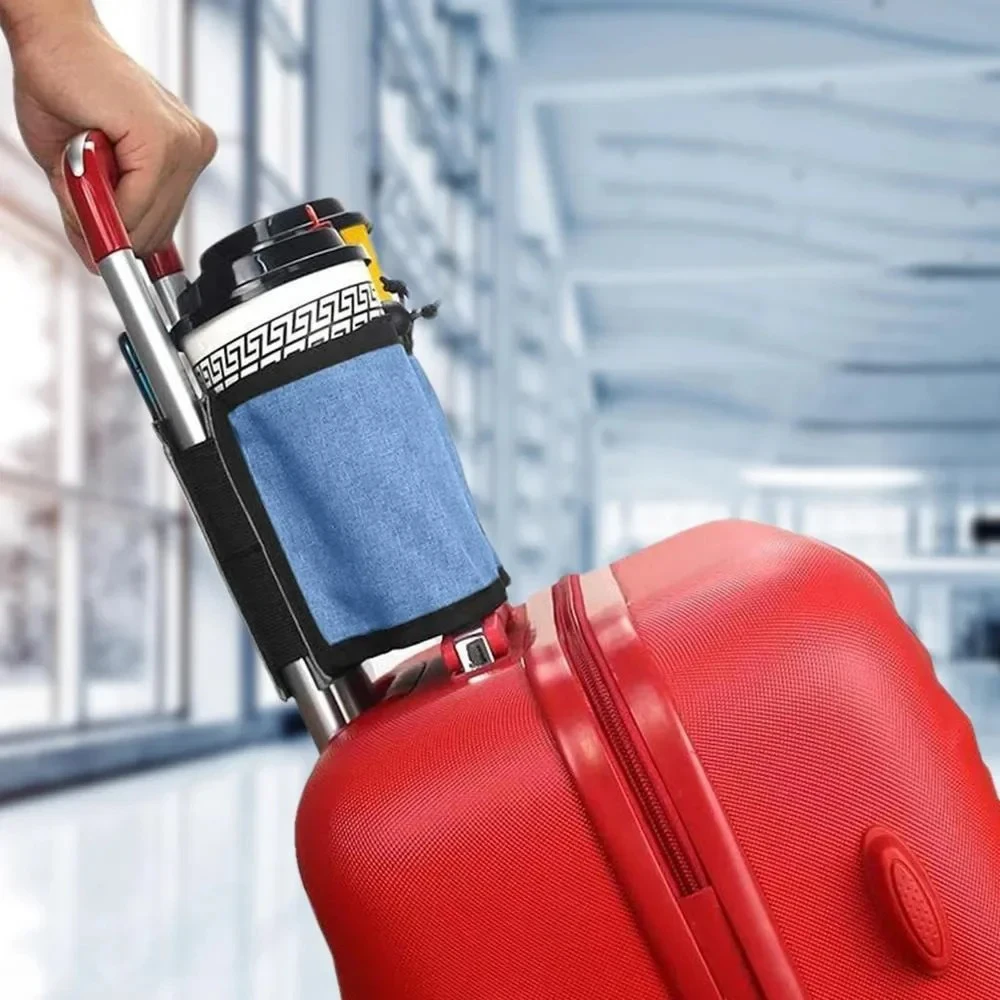 حامل أكواب أمتعة السفر هو حقيبة مشروبات متينة وحقيبة مشروبات للسفر وحامل أكواب الشاي والقهوة مناسب