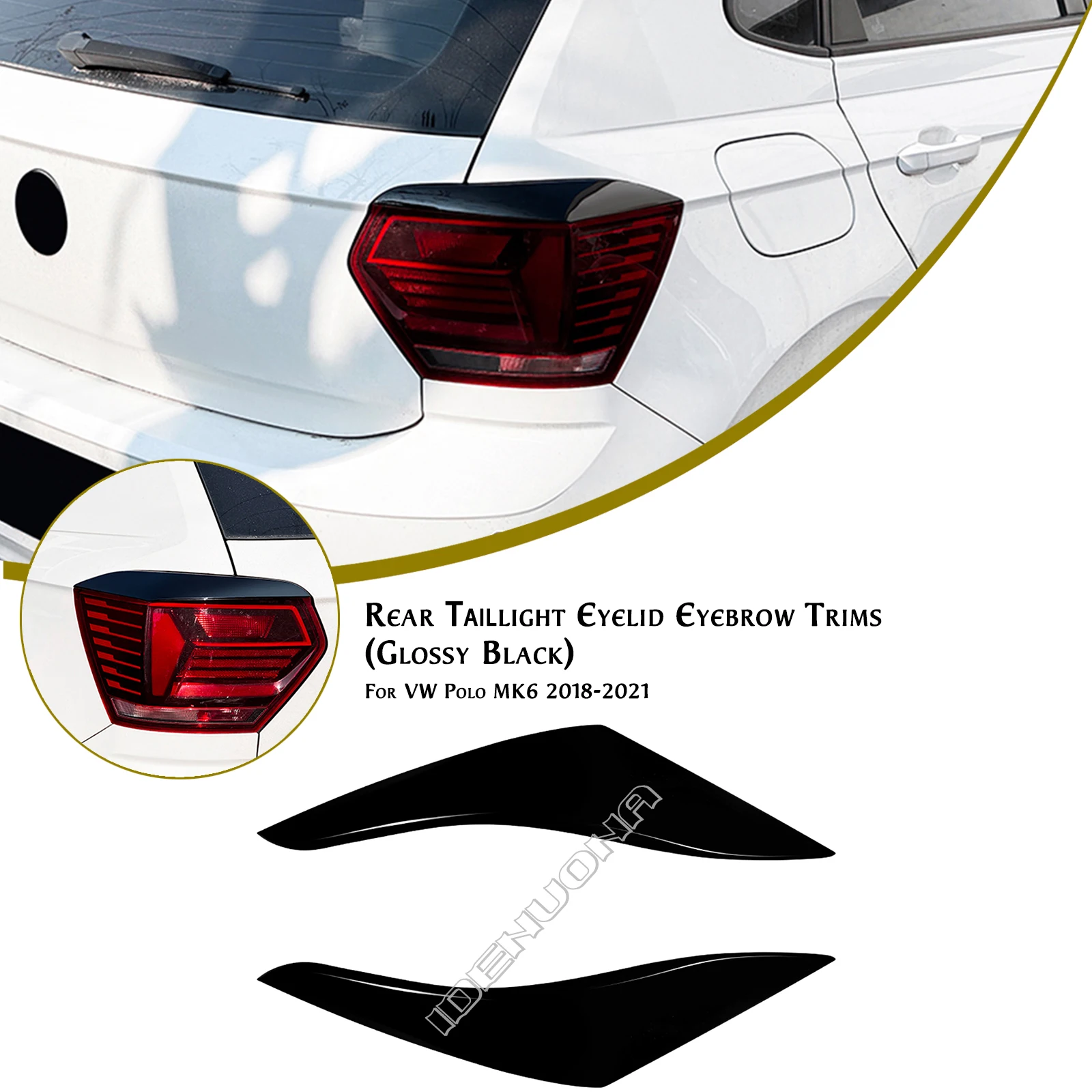 Накладка на задний фонарь («реснички») для Volkswagen Polo MK6 2018-2021