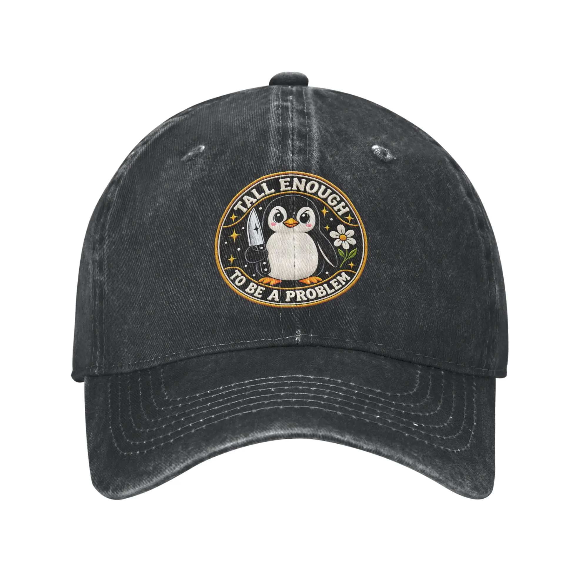 Tall Enough To Be A Problem Baseball Cap Sun Hunting Camping High Quality Washed Hip Hop Hats Couple Women Stylish Baseball Caps