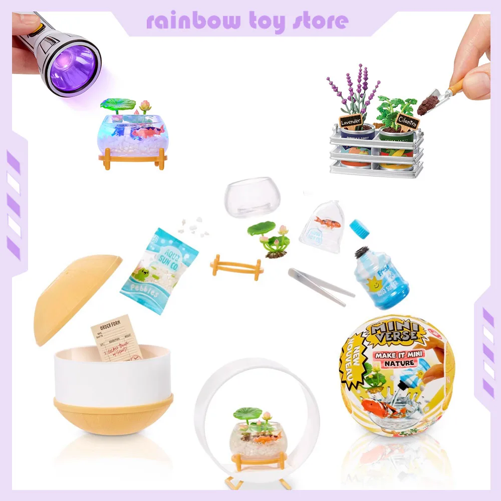 Miniverse mga بالجملة صندوق غامض يجعلها صندوق أعمى صغير طبيعي المنزل نبات تجميل الكرة 2 شخصيات الحركة هدية للأطفال اللعب