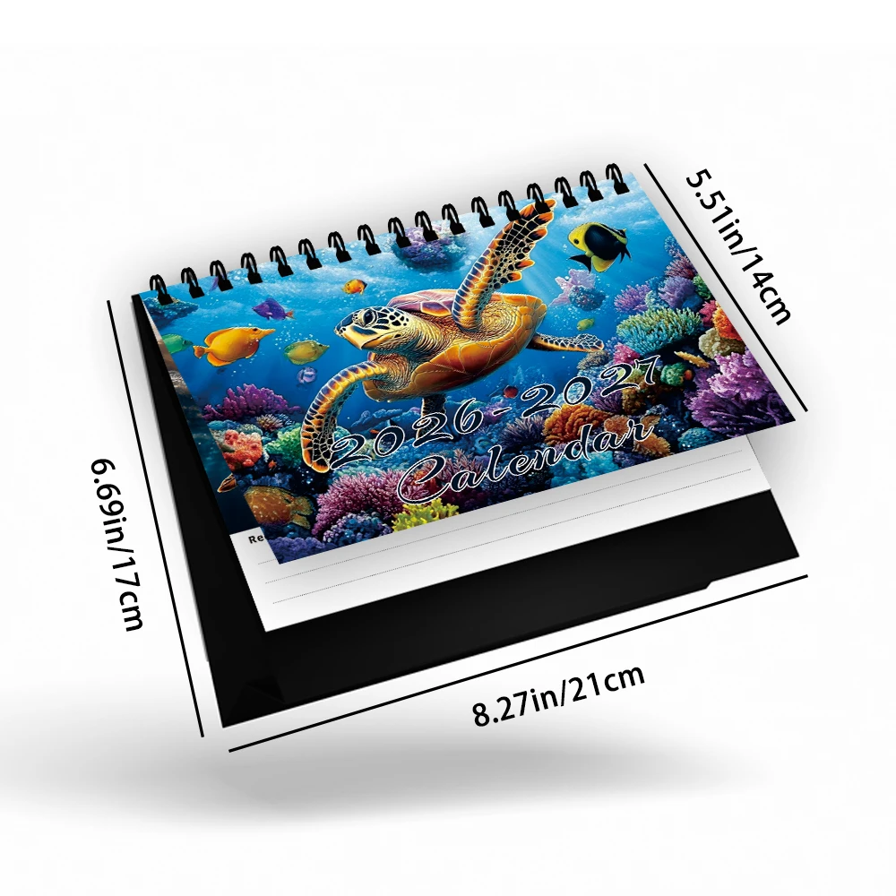 1 قطعة 2026-2027 تقويم موضوع المحيط ، مخطط شهري لمدة 24 شهرًا ، تقويم سطح المكتب ، هدية مثالية لأعياد الميلاد وعيد الميلاد ورأس السنة الجديدة #2