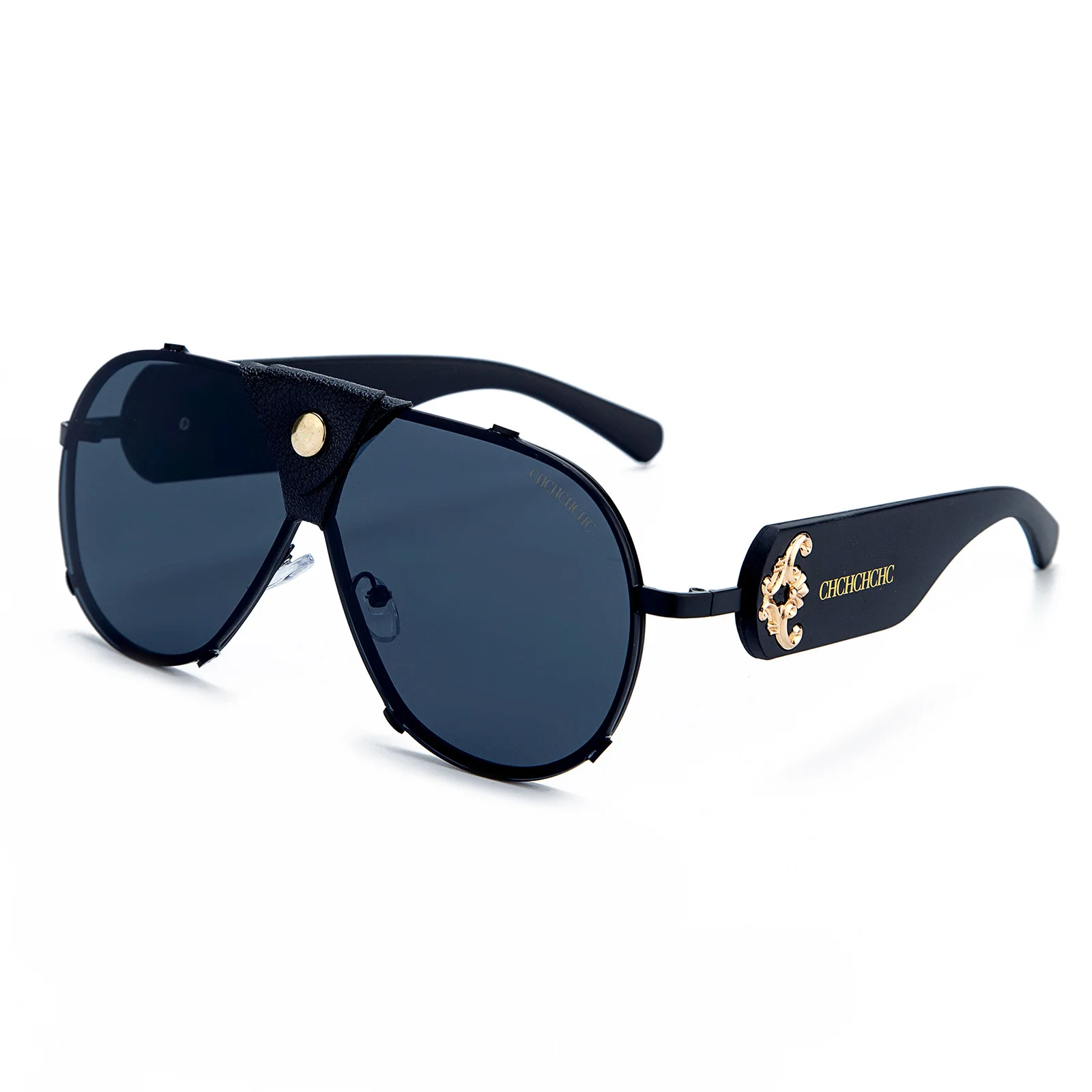 

2026 Retro Sunglasses for Men & Women, Unique Oval Sun Glasses, Unisex Punk Inspired Frame, Vintage Personality Accessory