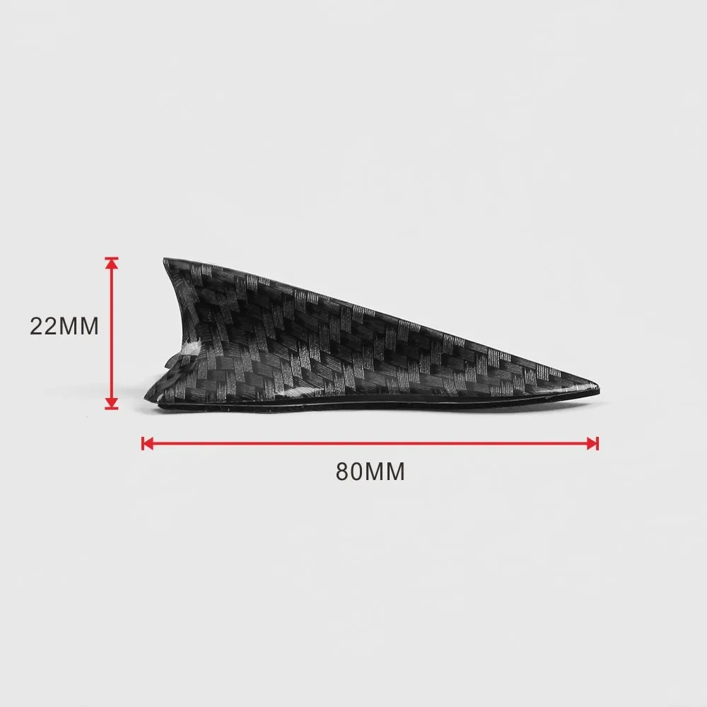 Black Water Transfer Pointed Shark Fin Carbon Fiber Tail