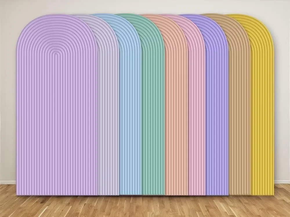 

Ripples Pattern Arch Backdrop Cover for Birthday Party Wedding Baby Shower Decorations Chiara Backdrops Arched Wall Covers Props